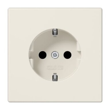 Kištukinis lizdas su įžeminimu JUNG LS1520 (dramblio kaulo spalvos, 16A/250V)