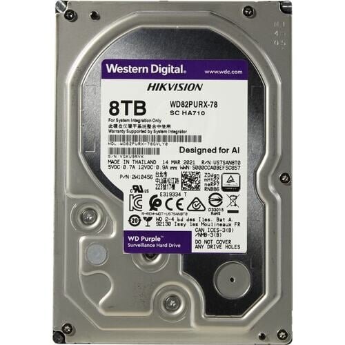 Kietas diskas WD Purple WD82PURX-78 Hikvision Surveillance 8 TB Kietas diskas WD Purple WD82PURX-78 Hikvision Surveillance 8 TB