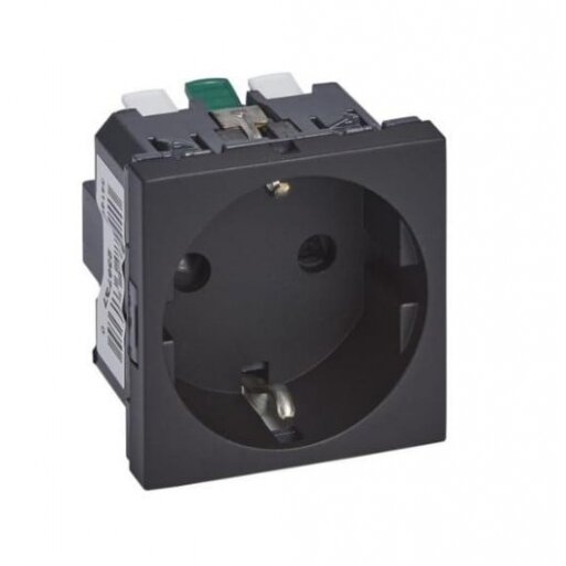 Recessed socket Mosaic Legrand 079350L (Black, matte)