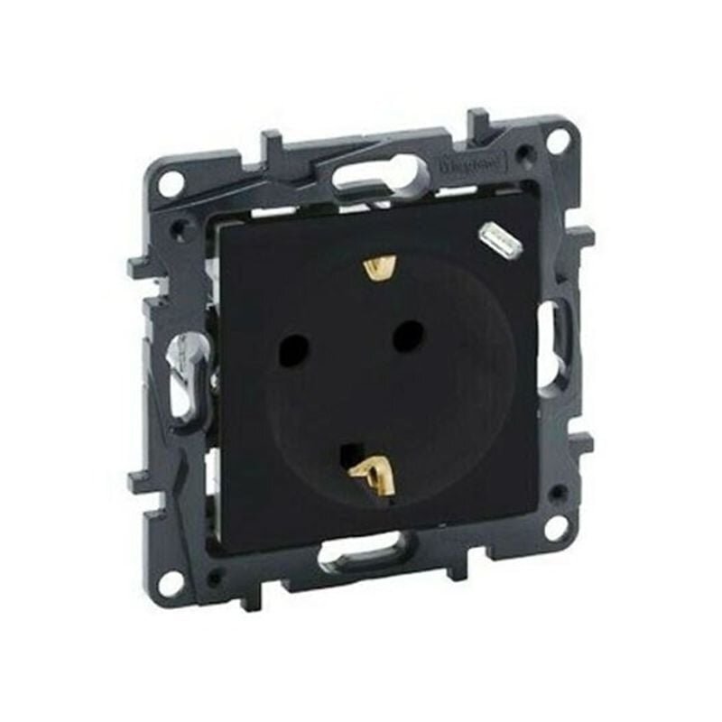 Socket with grounding and USB-C charger socket Niloe step Legrand 864527 (black)