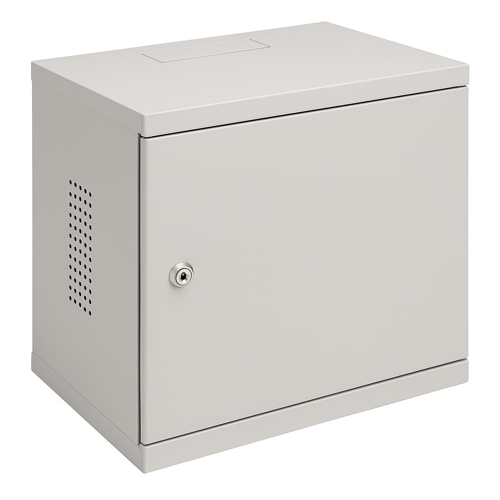 Komutacinė spinta 10'' pakabinama 9U 300x300x279mm (pilka, nesurinkta) Komutacinė spinta 10'' pakabinama 9U 300x300x279mm (pilka, nesurinkta)