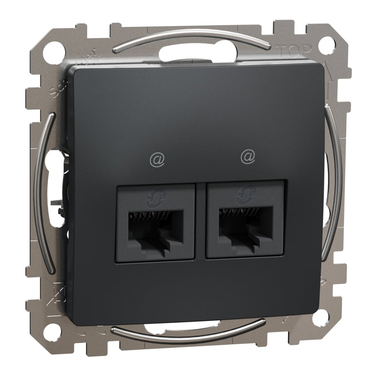 Computer socket 2xRJ45 UTP Cat6 Schneider Electric Sedna Design SDD114462 (anthracite)