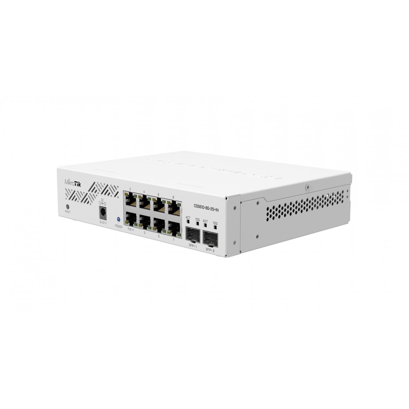 Komutatorius 10 prievadų Mikrotik CSS610-8G-2S+IN Komutatorius 10 prievadų Mikrotik CSS610-8G-2S+IN