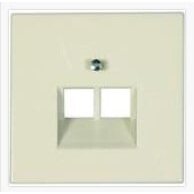 Computer socket cover JUNG LS969-2UA (ivory, 2xRJ45)