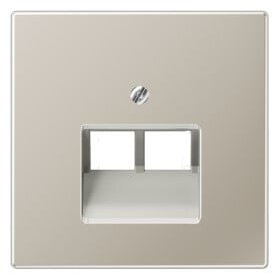 Computer socket cover JUNG ES2969-2UA (stainless steel, 2xRJ45)