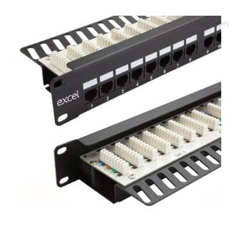 Komutacinė panelė 19" 1U 24 portų Excel 100-302 (Cat.6e) Komutacinė panelė 19" 1U 24 portų Excel 100-302 (Cat.6e)