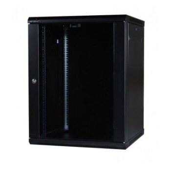Komutacinė pakabinama spinta 19" 12U 600x450x635 (surinkta) (juoda)
