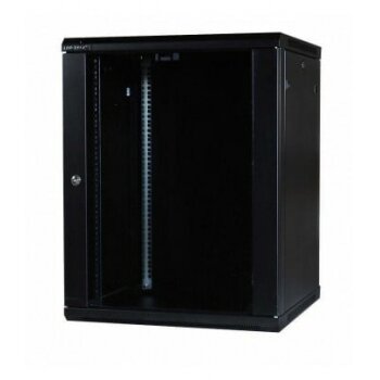 Commutation cabinet 19" wall mounted 12U 600x600x635 (black, not assembled)