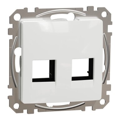 Kompiuterinio lizdo dangtelis 2×RJ45 Schneider Electric Sedna Design SDD111444C (baltas)