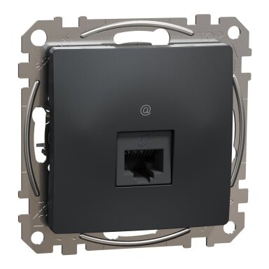 Kompiuterinis lizdas 1xRJ45 UTP Cat6 Schneider Electric Sedna Design SDD114461 (antracitas)