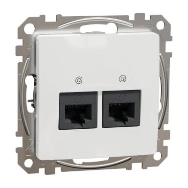 Kompiuterinis lizdas 2xRJ45 UTP cat.6 Schneider Electric Sedna Design SDD111462 (baltas)