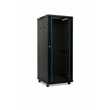 Komutacinė spinta 19" 27U A2-6827B (600x800x1405mm, juoda, IP20, iki 1000kg)