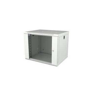 Komutacinė spinta 19'' pakabinama 3U 540x400x180mm (balta, stiklo durys)