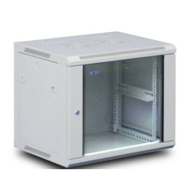 Komutacinė spinta 19'' pakabinama 6U 600x300x370 (RAL7035, nesurinkta)