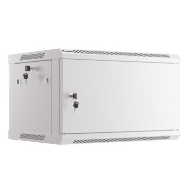 Komutacinė spinta 19'' pakabinama 6U 600x450mm (pilka, surinkta, IP20) AWM2-6406