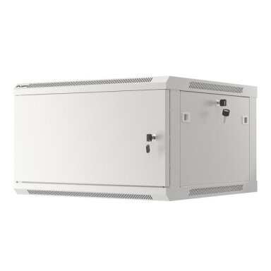 Komutacinė spinta 19'' pakabinama 6U 600x600mm (pilka, nesurinkta, IP20) ASP2-6606