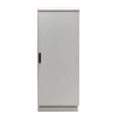 Komutacinė spinta 19" pastatoma pramoninė 24U 600x600 mm (IP55, IEC60297-1/2, DIN 41494, RAL 7035, iki 1000 kg)
