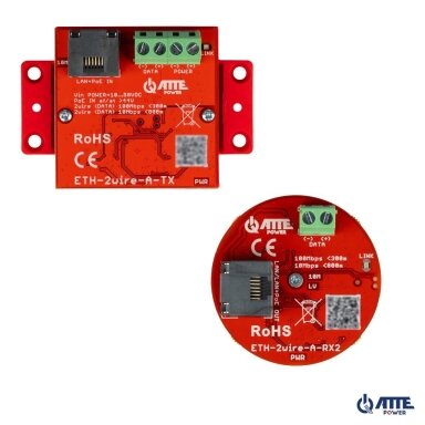 Konverterių komplektas ATTE ETH-2WIRE-A-SET2