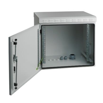 Komutacinė spinta 19" 9U pakabinama pramoninė (600x450mm, IP56, pilka) Komutacinė spinta 19" 9U pakabinama pramoninė (600x450mm, IP56, pilka)