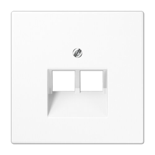 Computer socket cover JUNG LS969-2UAWW (white, 2xRJ45)