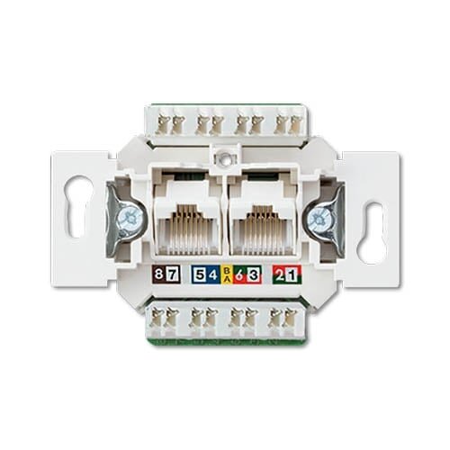 Kompiuterinis lizdas JUNG EPUAE8-8UPOK6US (2xRJ45 CAT 6) Kompiuterinis lizdas JUNG EPUAE8-8UPOK6US (2xRJ45 CAT 6)