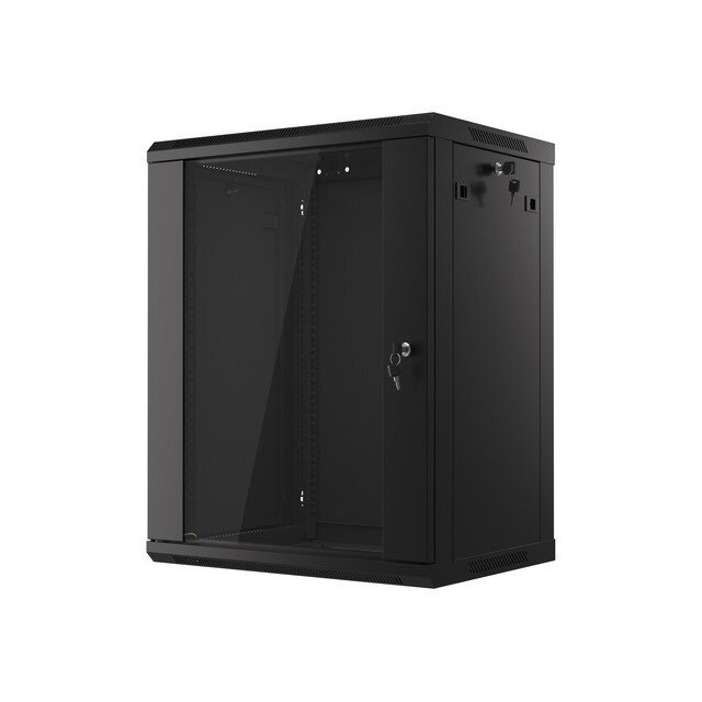 Komutacinė spinta 19'' pakabinama 15U 600x600x768 (juoda)
