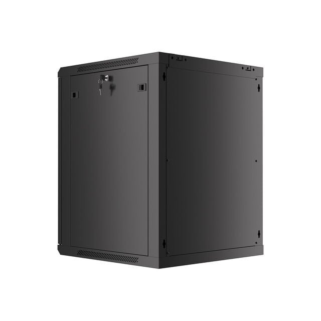 Wall-mounted 19'' network cabinet 18U 600x600mm (black, unassembled, IP20) ASP2-6618