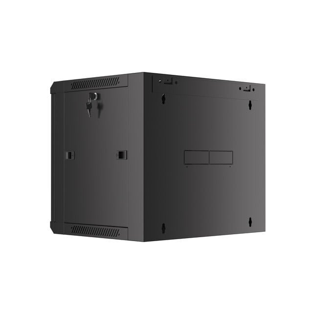 Wall-mounted 19'' network cabinet 9U 600x450mm (black, unassembled, IP20) ASP2-6409