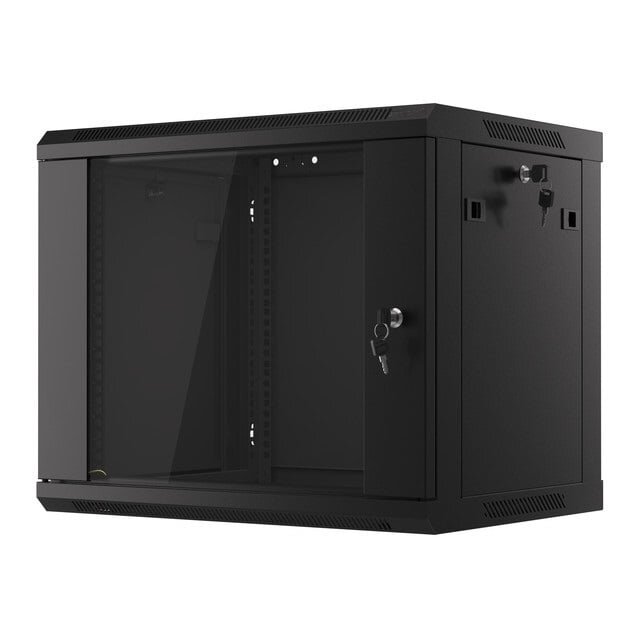 Komutacinė spinta 19'' pakabinama 9U 600x450x500 (surinkta, juoda) Komutacinė spinta 19'' pakabinama 9U 600x450x500 (surinkta, juoda)