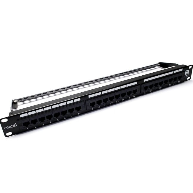 Komutacinė panelė Excel 100-304 (19", 1U, Cat.6, 24 portų) Komutacinė panelė Excel 100-304 (19", 1U, Cat.6, 24 portų)