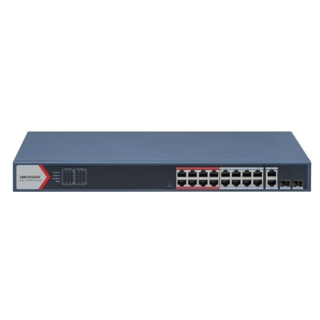 Komutatorius 18 prievadų Hikvision DS-3E1318P-EI(B) (valdomas) Komutatorius 18 prievadų Hikvision DS-3E1318P-EI(B) (valdomas)