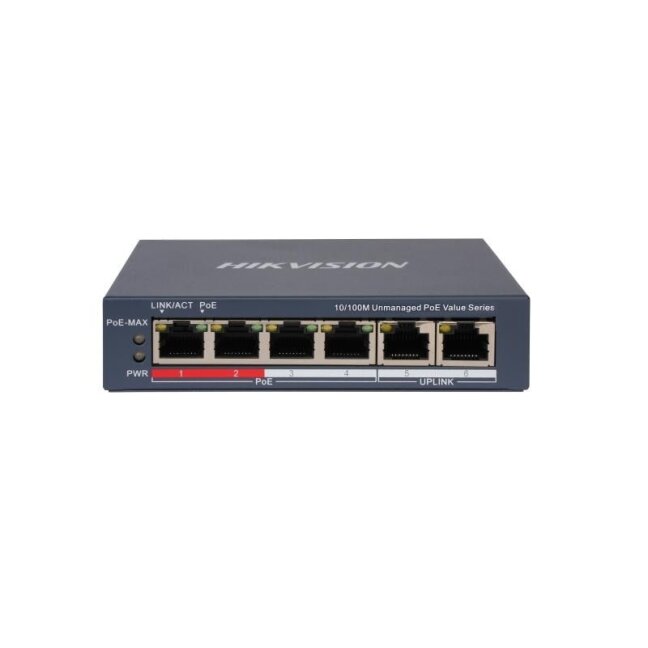 Komutatorius 6 prievadų Hikvision DS-3E0106P-E/M(B) Komutatorius 6 prievadų Hikvision DS-3E0106P-E/M(B)