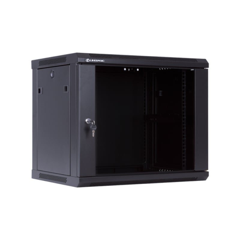 Commutation cabinet 19" wall mounted 18U  600x450x768 (black, not assembled)