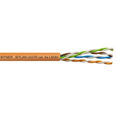 LAN tinklo kabelis Bitner UTP 5e (vidaus, PVC, LSZH, Eca, 305m, 24 AWG/0.5mm)