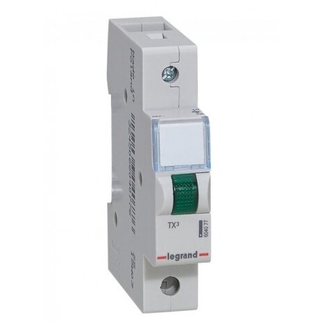 LED indikatorius ant DIN Legrand 604077 (žalias, 230V, TX3 1 mod.) LED indikatorius ant DIN Legrand 604077 (žalias, 230V, TX3 1 mod.)