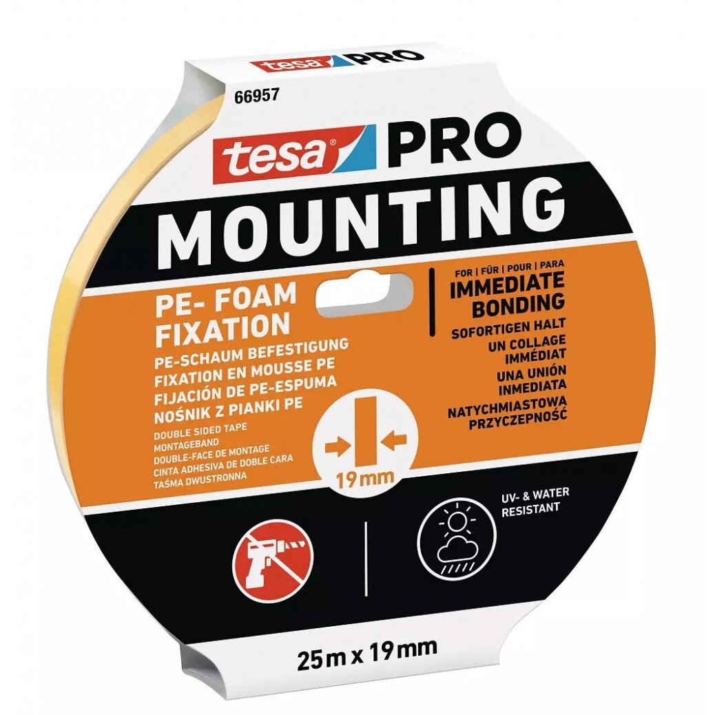 Universal double-sided TESA tape 25m x 19mm 66957-00010-00 Universal double-sided TESA tape 25m x 19mm 66957-00010-00