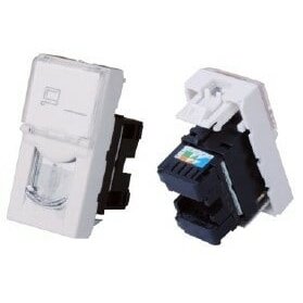 Lizdas RJ45 UTP keystone tipo montuojamas į apdaila Cat 5e 45x22,5mm Lizdas RJ45 UTP keystone tipo montuojamas į apdaila Cat 5e 45x22,5mm