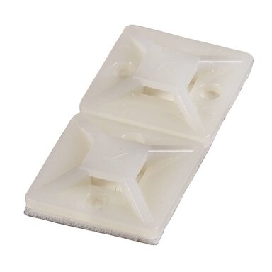 Adhesive pad for straps HAUPA 262162 (100 pcs, white, 28x28)
