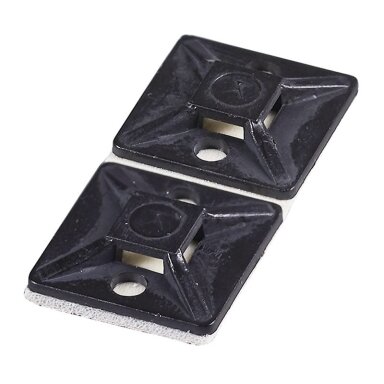 Adhesive pad for straps HAUPA 262163 (100 pcs, black, 28x28)