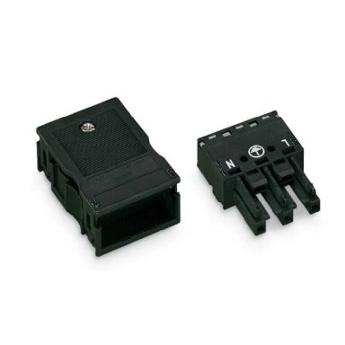 Socket with casing Wago 770-103 (black)