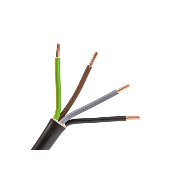 Lietkabelis CYKY 3x4 mm2 black power cable (100 m, monolithic, 450/750V)