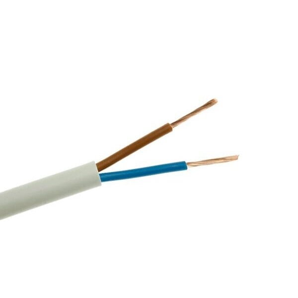 Lietkabelis OMY kabelis 2x0.5mm2 (baltas, 100m) Lietkabelis OMY kabelis 2x0.5mm2 (baltas, 100m)