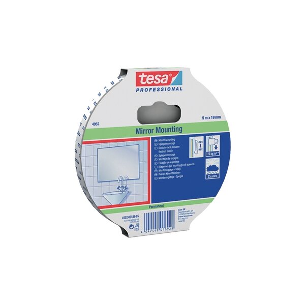 Double-sided TESA tape for outdoor use 10m x 19mm 04952-00546-05