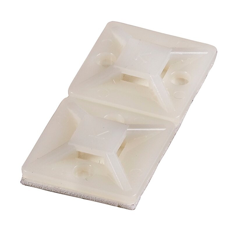 Adhesive pad for straps HAUPA 262160 (100 pcs, white, 19x19)