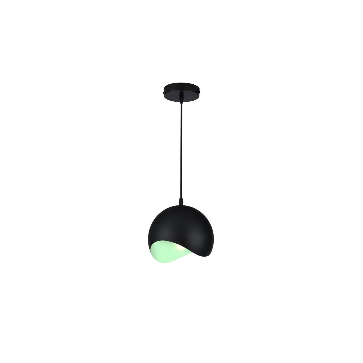 MAVIA ceiling LED luminaire (E27, 40 W, IP20, black, green interior, round) GTV OS-MAV-14-DEC