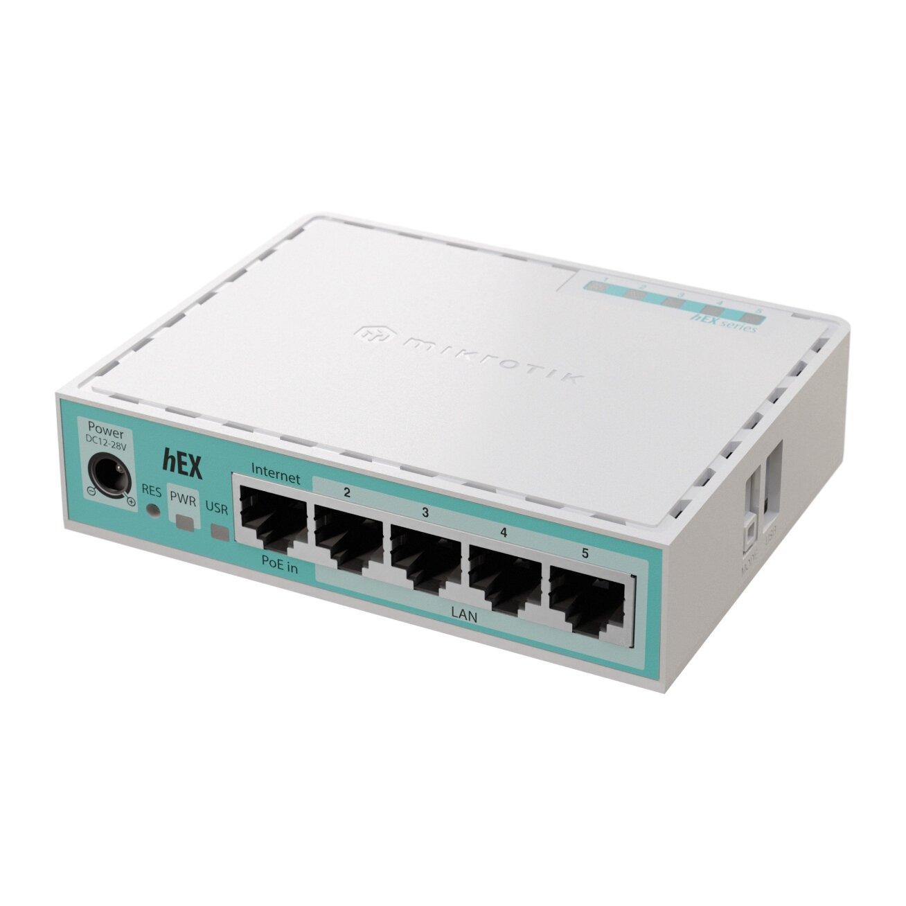 Maršrutizatorius 5 prievadų MikroTik E50UG hEX refresh Maršrutizatorius 5 prievadų MikroTik E50UG hEX refresh