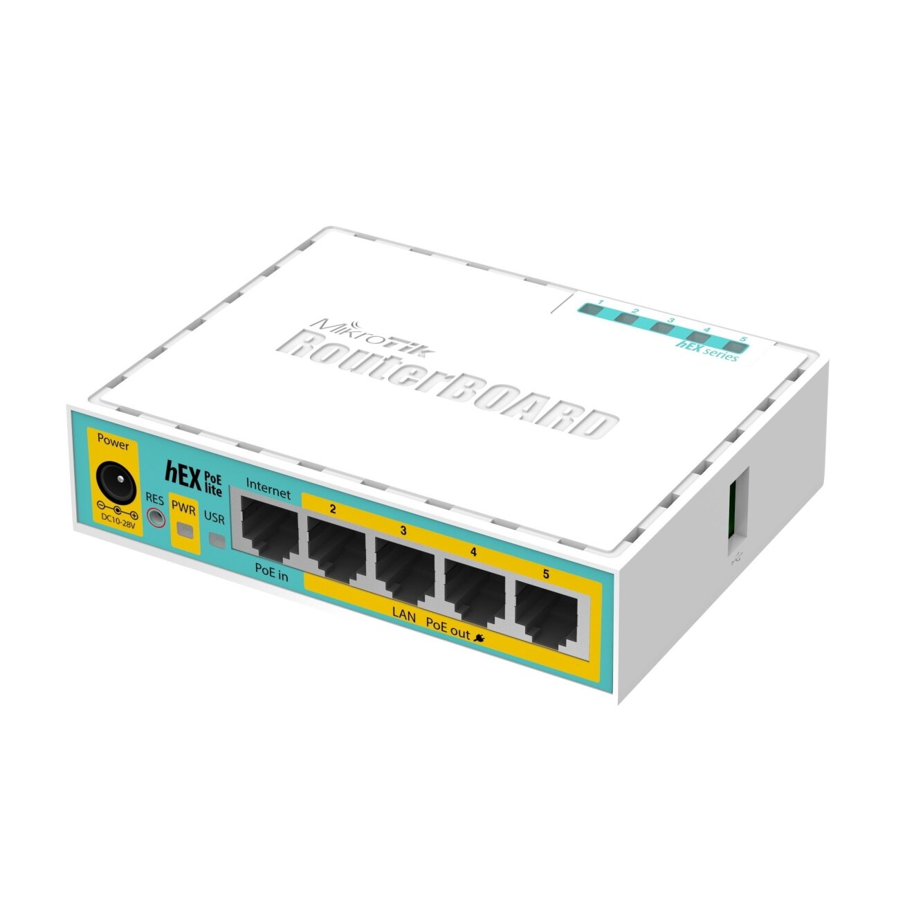 Router with 5 ports MikroTik hEX PoE lite RB750UPr2