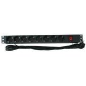 Maitinimo panelė 19'' 9X220V su jungikliu Maitinimo panelė 19'' 9X220V su jungikliu