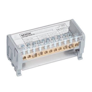 MAB125A-11 distribution terminal 2P 2x35 + 2x25 + 7x6mm² Ipk=19 kA