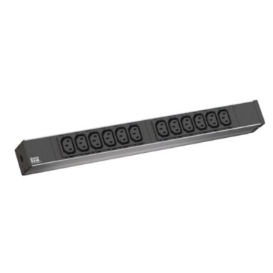 Maitinimo panelė 19'' spintai (12xC13, 220V, įeinanti jungtis schuko)